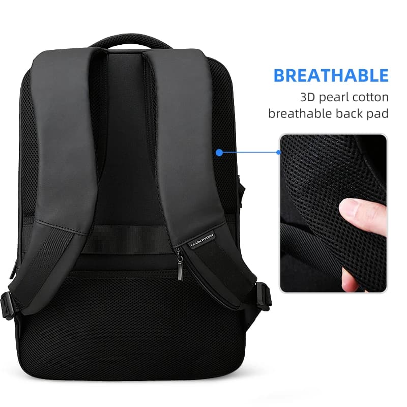 MARK RYDEN-sac à dos étanche pour hommes, 15.6 pouces, avec poches multicouches, chargement USB, pou
