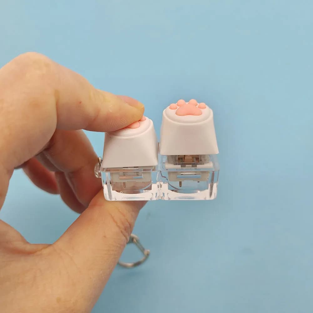 Touches de jouet de décompression du bout des doigts, en Silicone souple, pattes de chat, porte-clés
