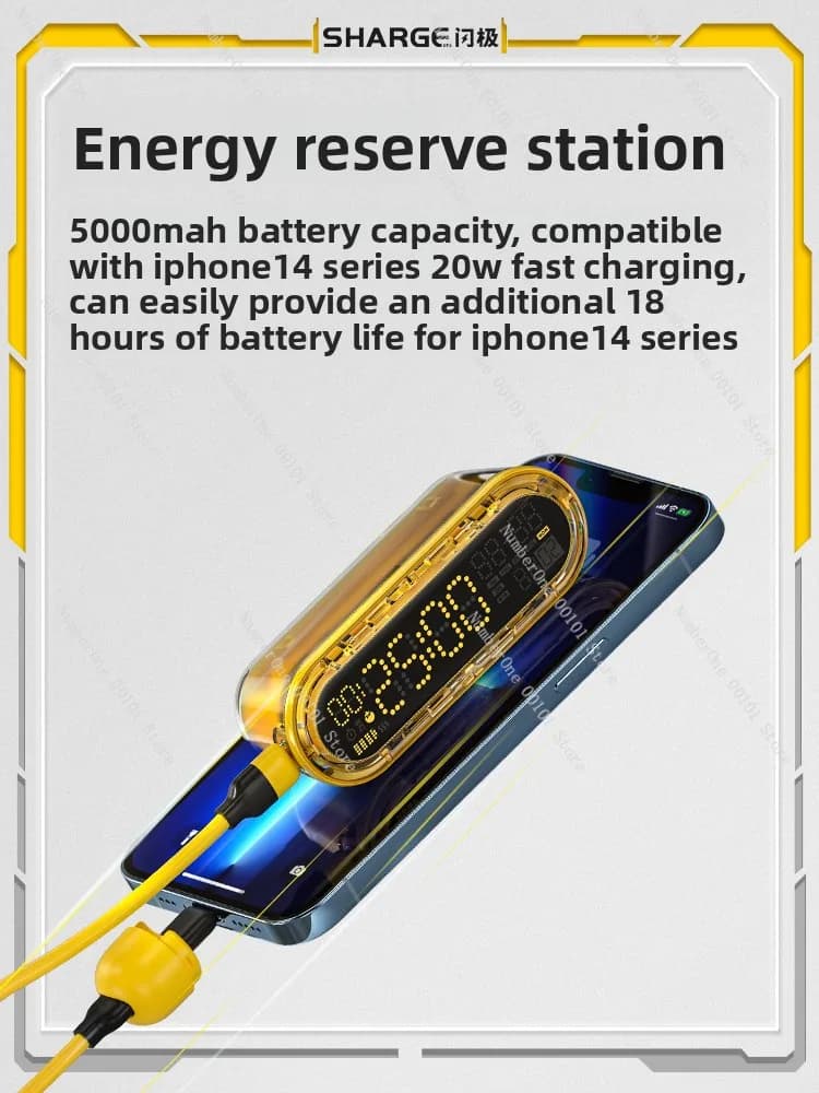 Banque portative d'alimentation de banque 5000mAh de puissance de capsule de temps de gravité pour H