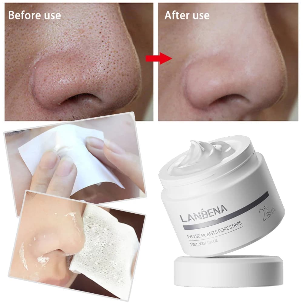LANBENA nouveau Style dissolvant de points noirs masque nasal bande de pores masque noir Peeling noi