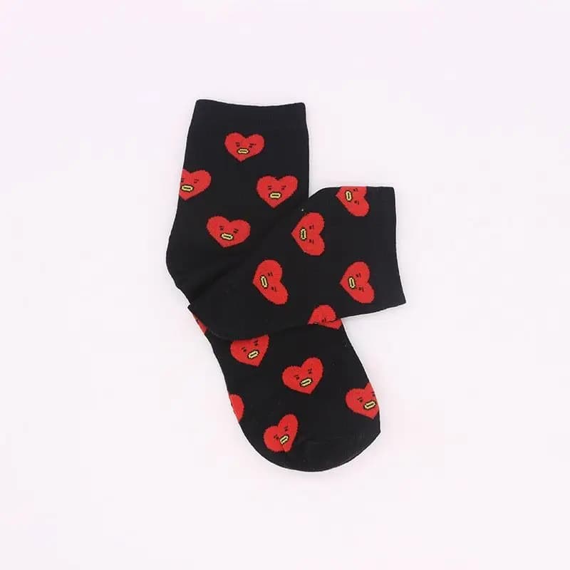 Chaussettes mi-mollet BT21 Koya RJ Cooky Shooky Tata, chaussettes longues chaudes pour couple, impri