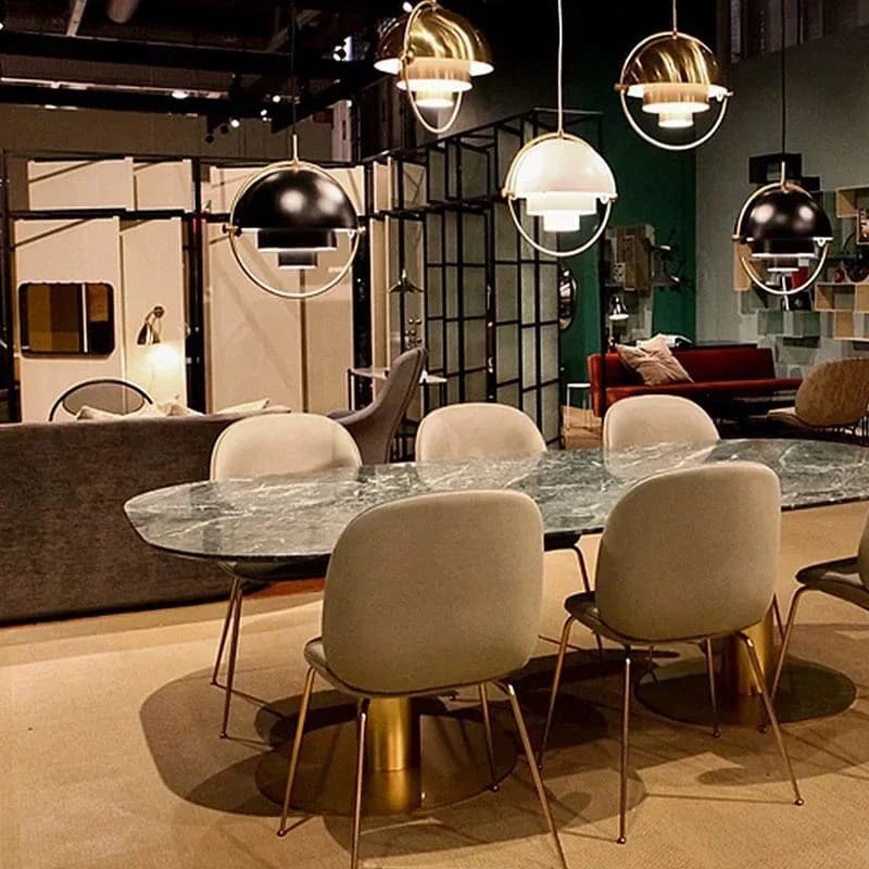 Lampe LED Suspendue en Fer Chromé localité, Luminaire Décoratif d'Nik, Idéal pour une Cuisine ou une