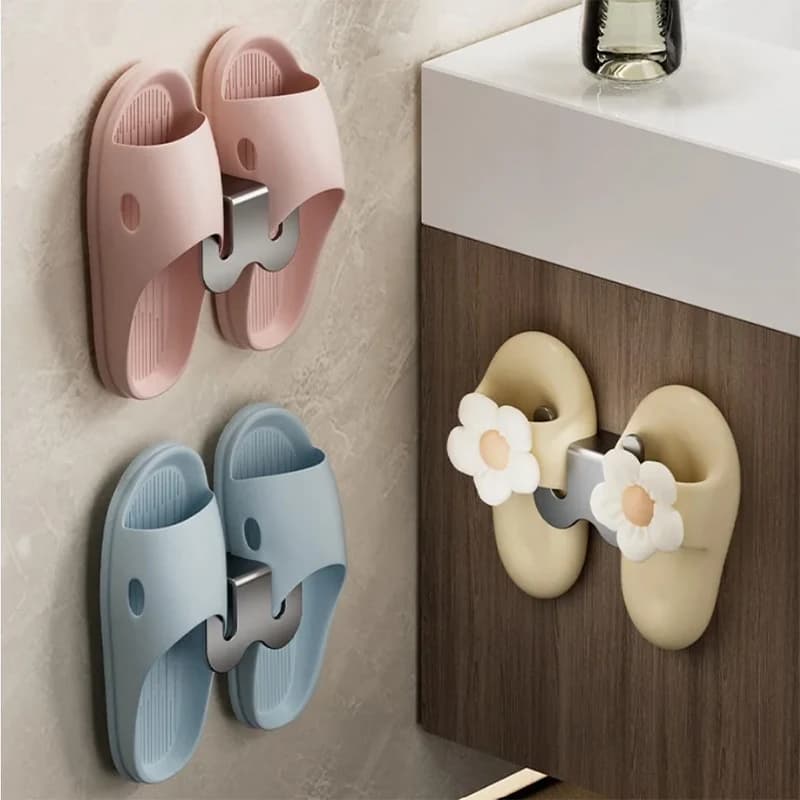 Sans poinçonnage chambre rangement soigné chaussure séchage pantoufles support salle de bain support