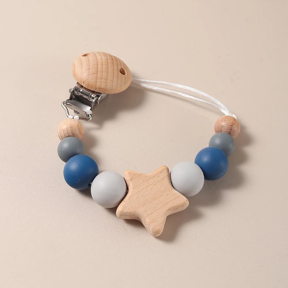 Chaîne de sucette étoile, clip de sucette perlé, porte-sucette Anti-perte pour bébés, nourrissons et