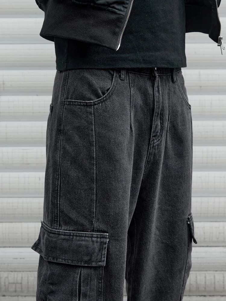 Jean Baggy à Jambes Larges pour Homme, Pantalon Cargo Surdimensionné, Style Hip Hop, Harajuku, Corée