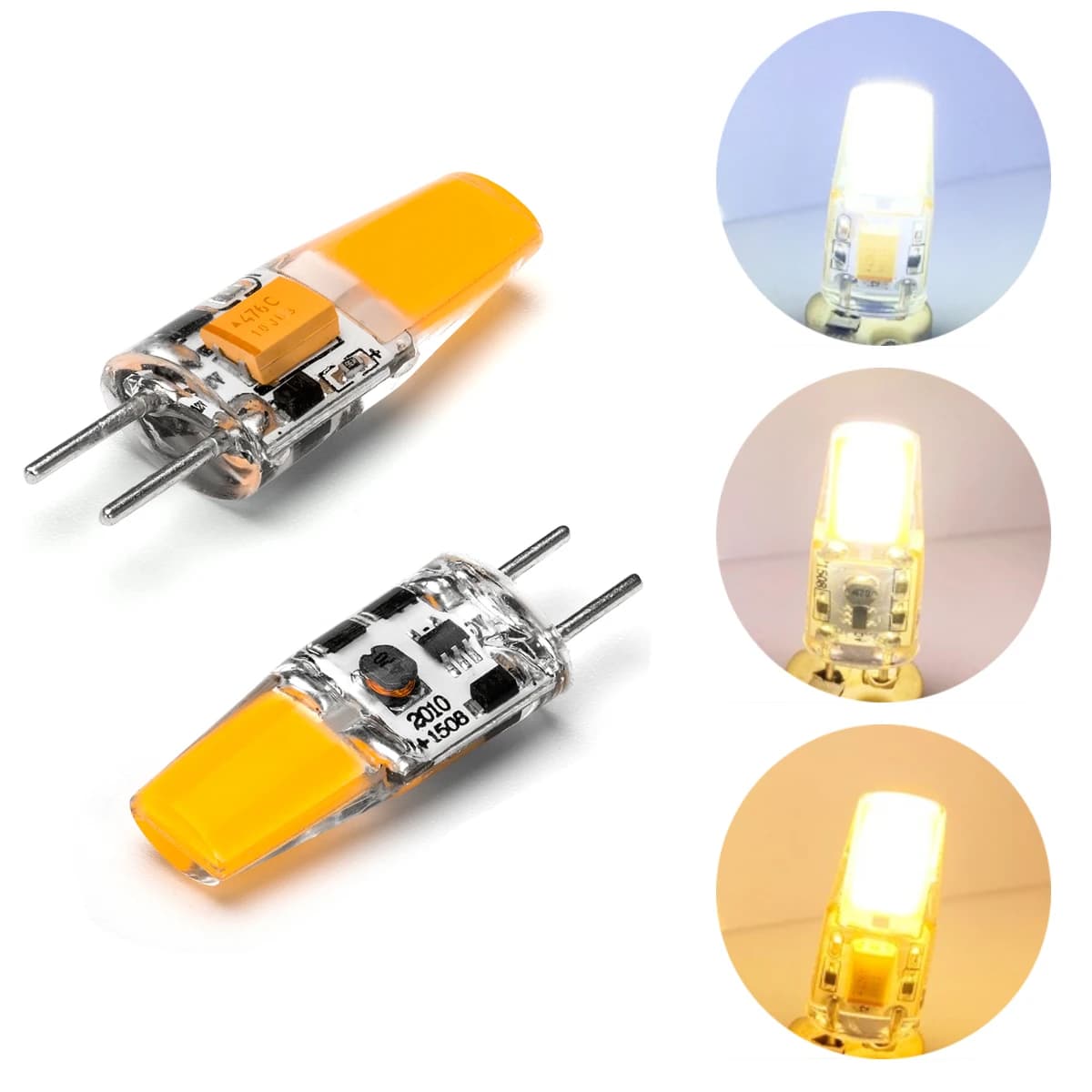 5W Mini GY6.35 LED ampoules en cristal de Silicone AC/DC 12V 1508 sans scintillement blanc chaud fro