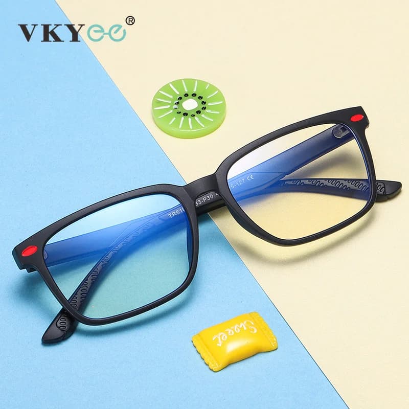 Lunettes carrées classiques KY TR pour enfants, couleur bonbon sucré, anti-lumière bleue, myopie, hy
