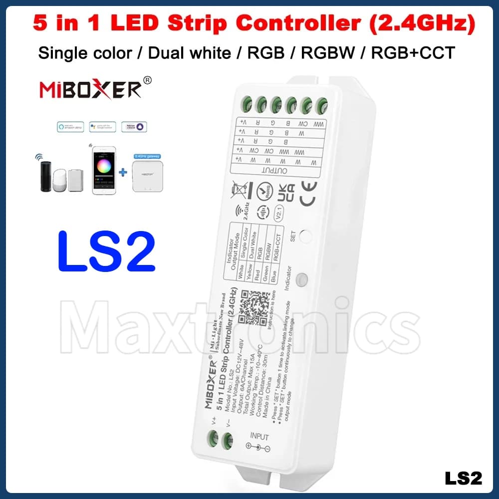 Miboxer – télécommande de bande LED 5 en 1, Zigbee + 2.4G ZL5/Wifi + 2.4G WL5/2.4G LS2, prise en cha