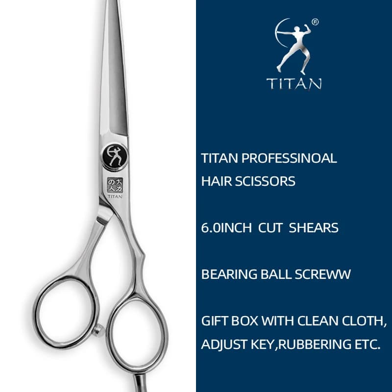 Titan ciseaux à cheveux professionnels 5.5 pouces 6.0 pouces ciseaux de coiffeur coupe ciseaux aminc