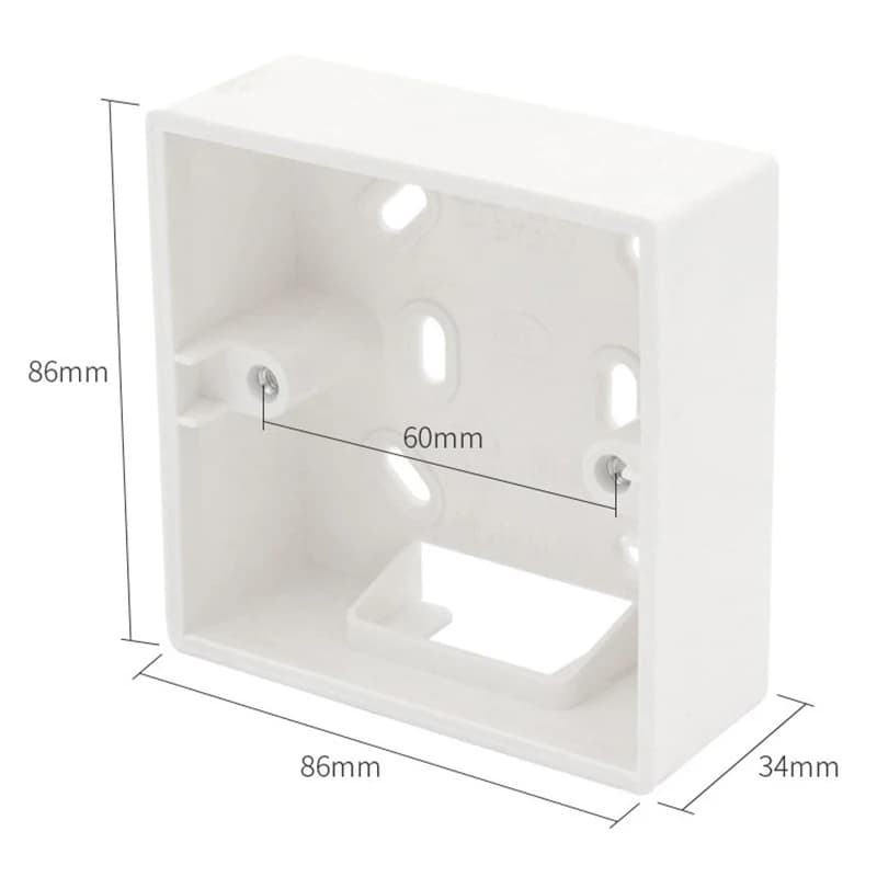 Boîte de montage externe de haute qualité pour interrupteurs et prises Standard 86mm x 86mm x 34mm, 