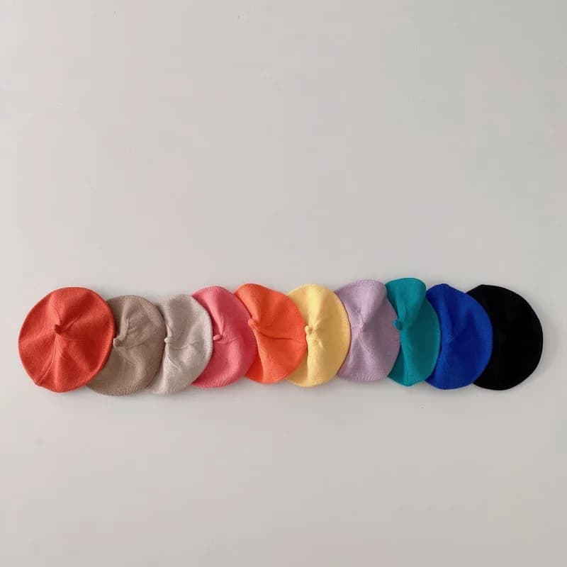 Béret en tricot pour bébé, chapeau de peintre pour nouveau-né, mode française, automne hiver, casque