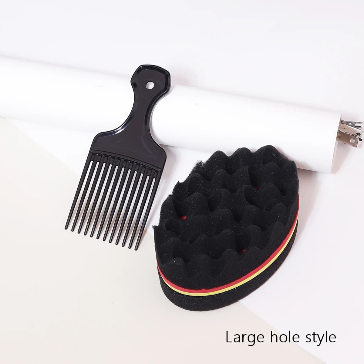 2 pièces/ensemble de peignes à brosse à dents larges, type d'insertion, brosse éponge de style afric