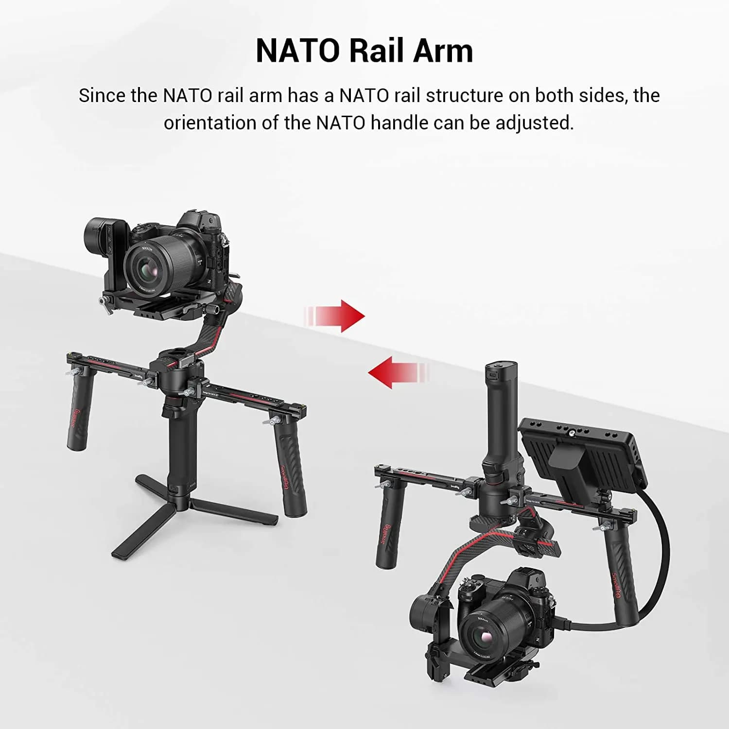 SmallRig – double poignée réglable pour DJI RS 2 /RSC 2/RS 3 / RS 3 Pro /RS 4/ RS 4 Pro, support de 