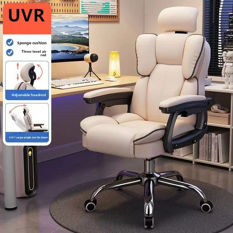 Chaise d'ordinateur inclinable et confortable, chaise de jeu sédentaire, canapé à dossier, bureau, d