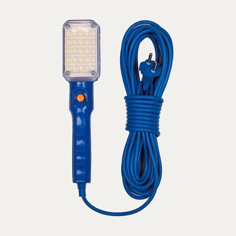 Lampe de travail portable 20W 25 LED pour atelier, éclairage de garage 220V, lampe d'inspection magn