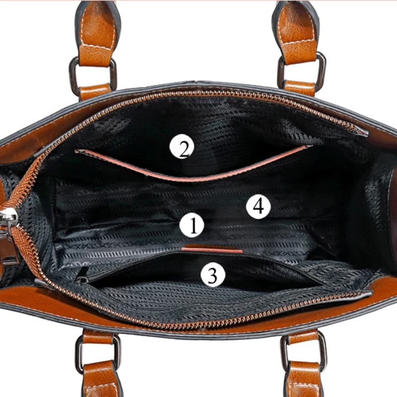 Femmes sac à main bandoulière sac fourre-tout en cuir véritable Shopping mode bureau femme véritable