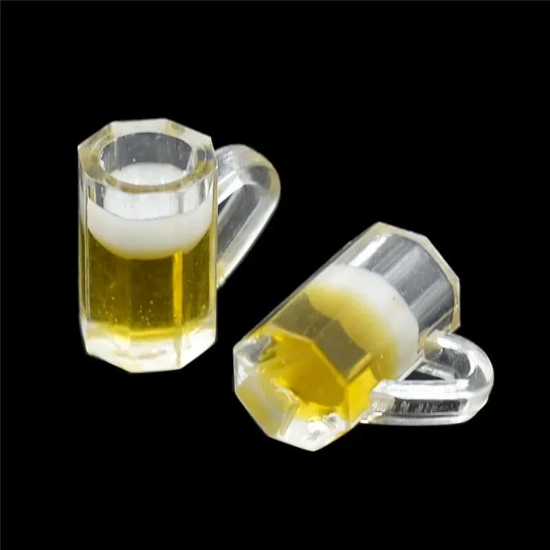 Verre à bière Miniature en résine, petites tasses, modèle de maison de poupée, Table de salle de mai