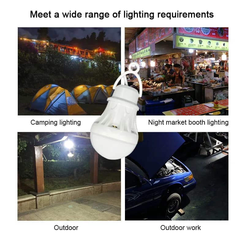 Lanterne portable, lampes de camping, ampoule USB 5W, outil multifonctionnel pour le camping en plei