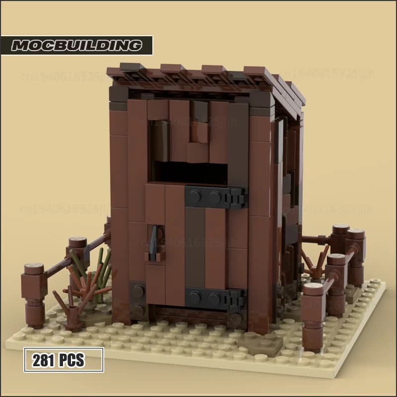 Décennie s de construction MOC Outhouse de la série occidentale, briques technologiques de village c