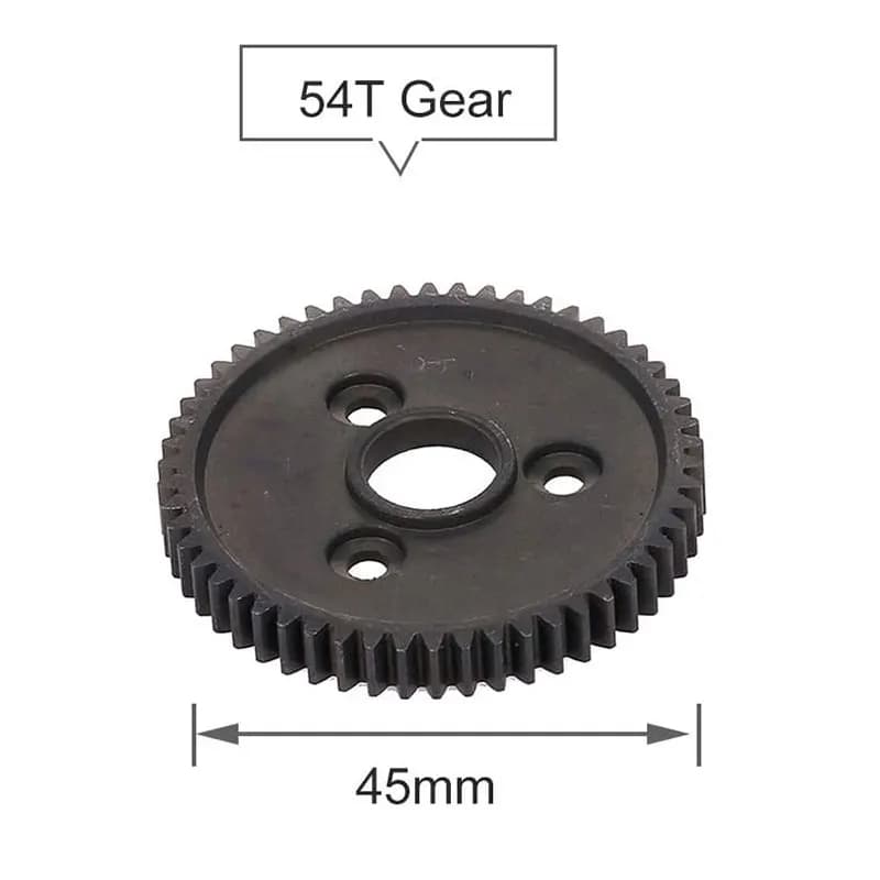 Engrenage droit en métal en acier trempé, 54T 32P 3956 pour RC 1/10 Traxxas Slash 4tage Stampede VXL