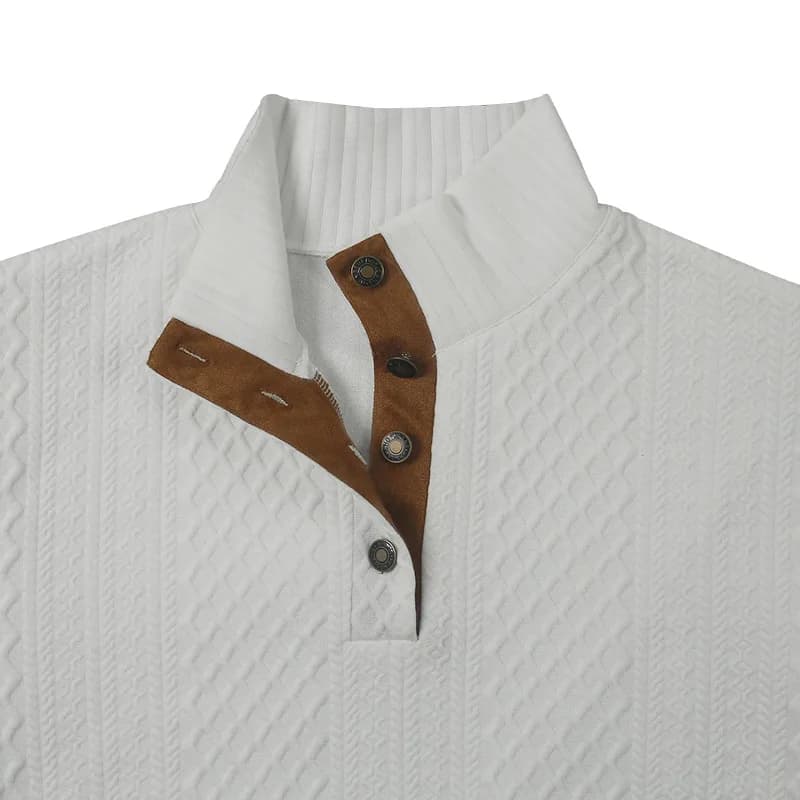Pull jacquard tricoté à col montant et manches longues pour homme, collection automne-hiver 2026, be