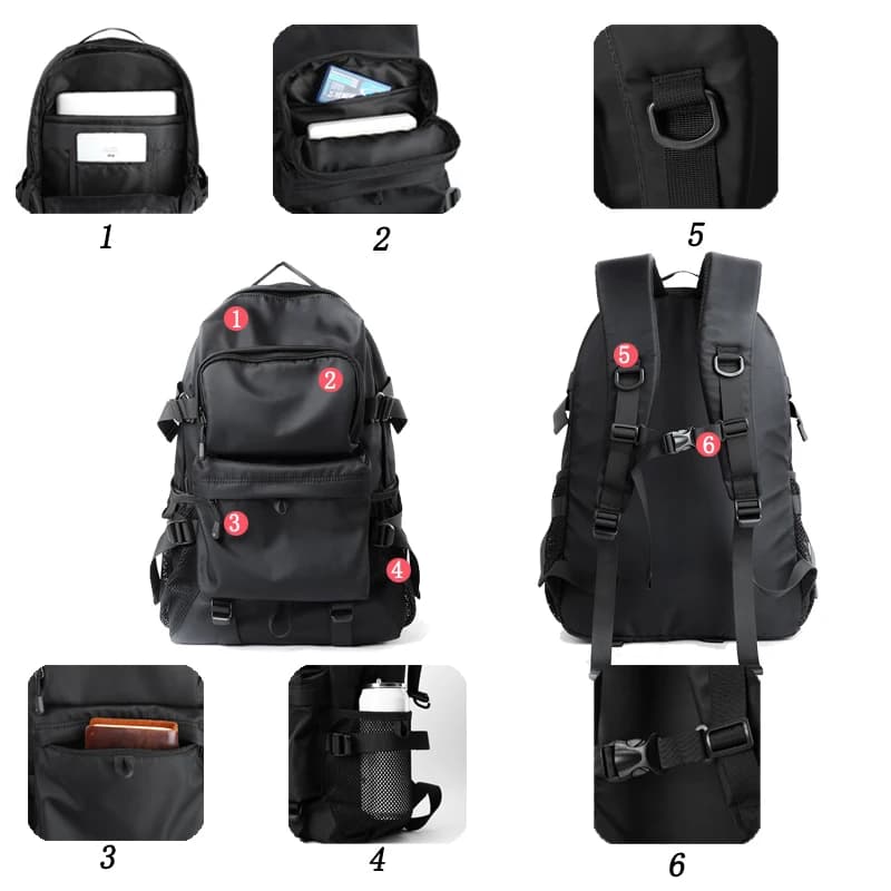 MOYYI léger décontracté sac à dos pour ordinateur portable pour hommes grand espace étanche voyage s