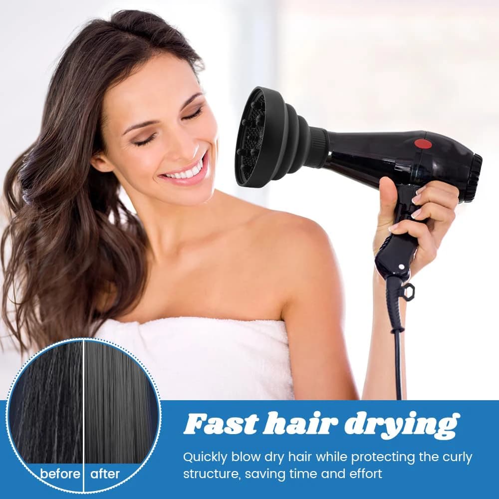 Diffuseur de cheveux pliable, accessoire pour sèche-cheveux, diffuseur Portable en Silicone pour che
