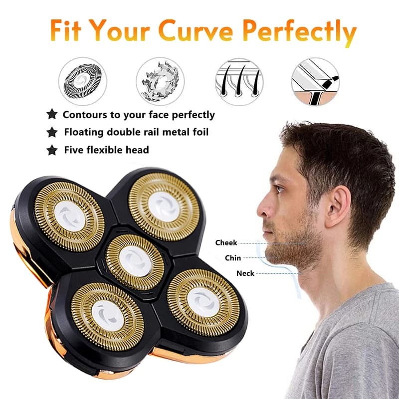 Tête de rasoir électrique de remplacement, tondeuse de nez, brosse de nettoyage du visage, tête de M