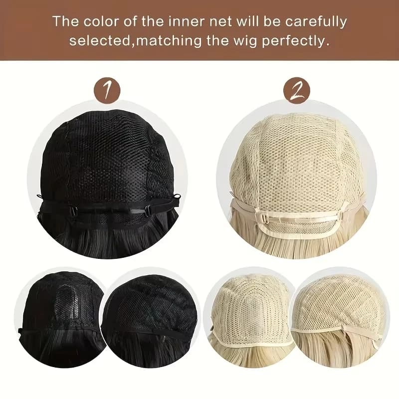 Perruque synthétique mode 26 pouces - cheveux longs et raides noirs - cheveux cosplay Halloween - pe