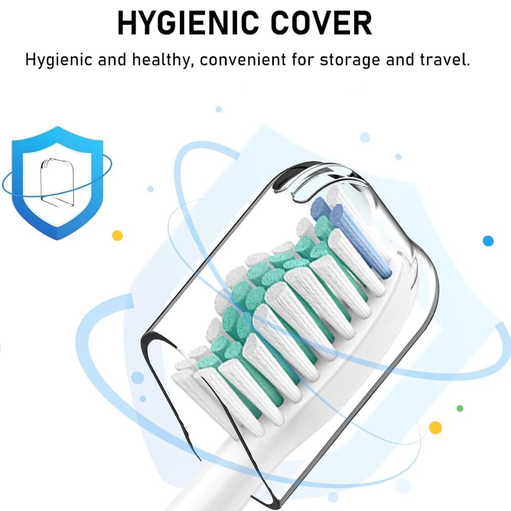 Couvre-têtes de brosse à dents réutilisables, 6 pièces, compatibles avec les têtes de brosse à dents