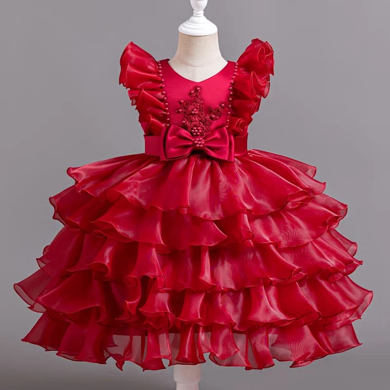 Robe de Bal Élégante Rose à Paillettes pour Bébé Fille de 3 à 10 Ans, Boutique, ixd'Anniversaire