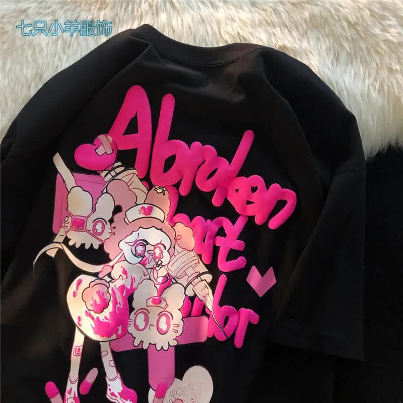 Économie graphiques Harajuku Anime pour femmes, t-shirts en coton Streetwear, haut d'été à la mode, 