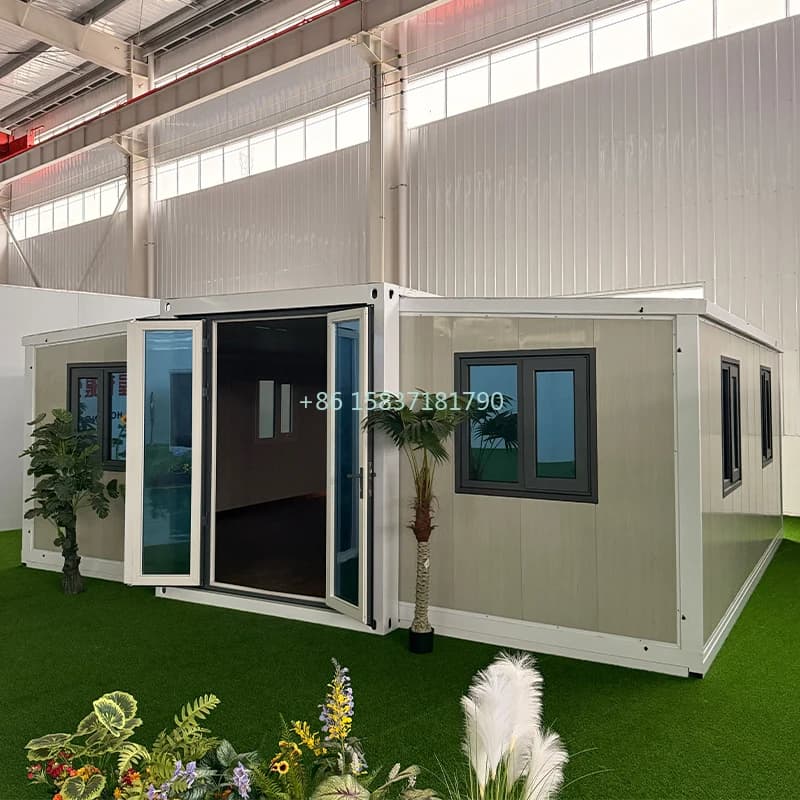 Amplement en utilisant une maison de conteneur étanche et extensible, petite maison pliante de luxe,