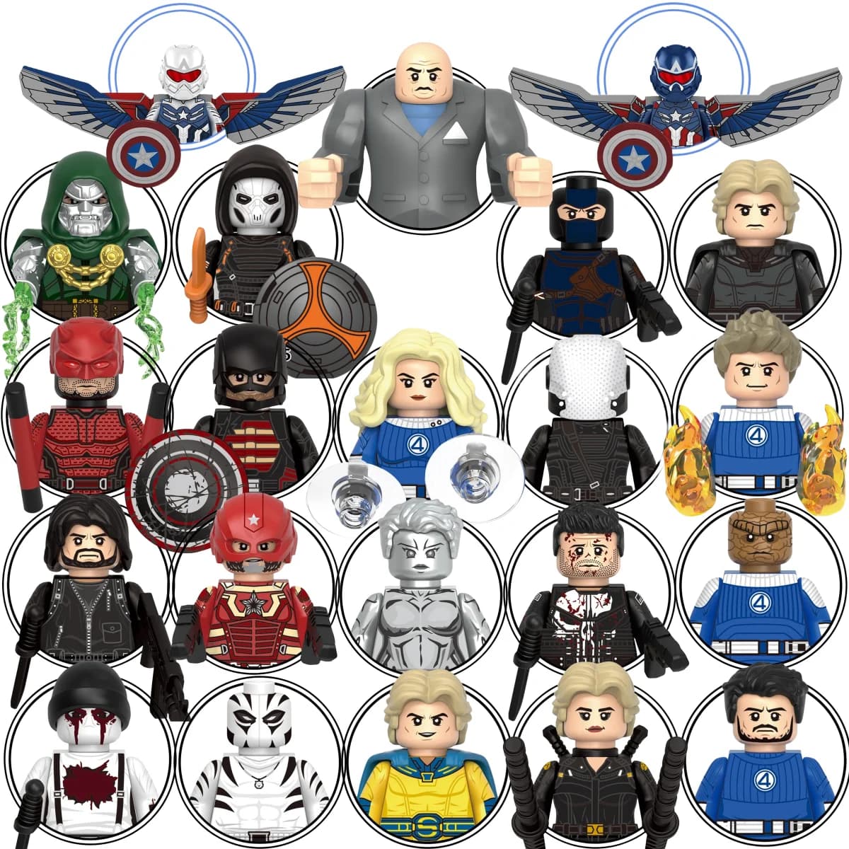 Boîte aveugle Mini blocs de construction G0141, figurines Big Goblin Spiderman Iron Man Venom Captai