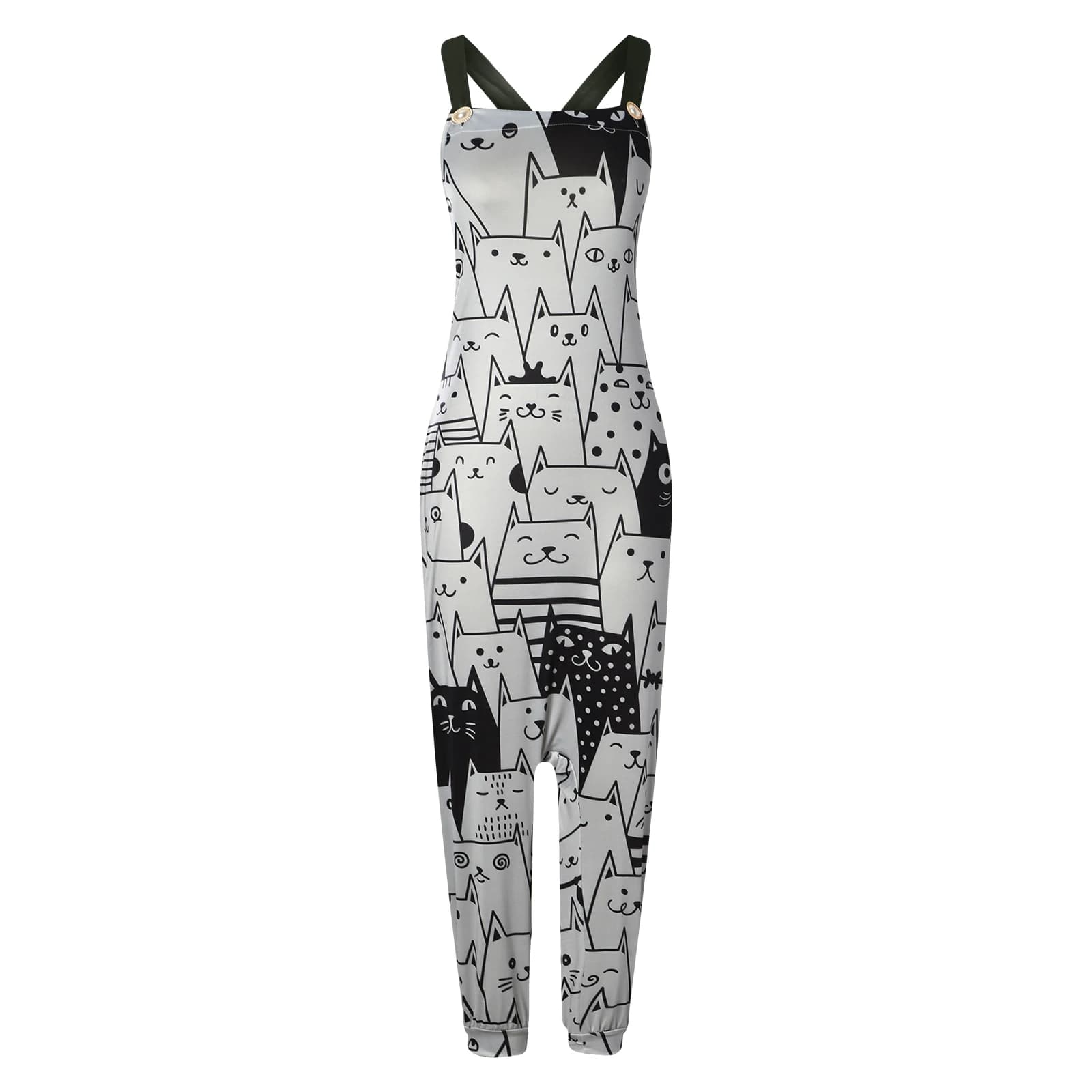Salopette de plage pour femmes, combinaison décontractée, imprimée, sarouel, streetwear, Y2k, e-girl