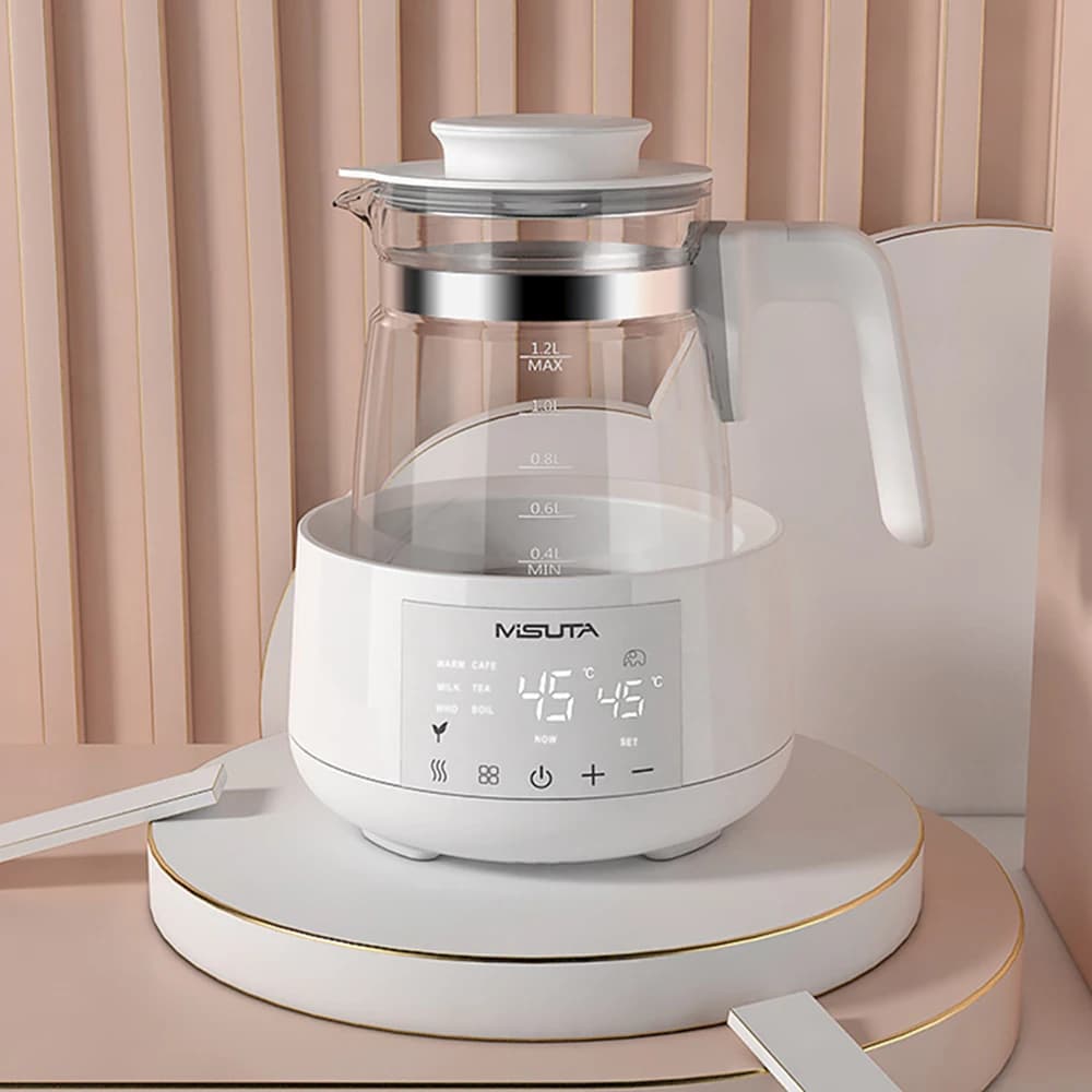 Bouilloire à lait thermostatée 1,2 L 220 V, chauffe-eau pour bébé, thermos intelligent pour le chauf
