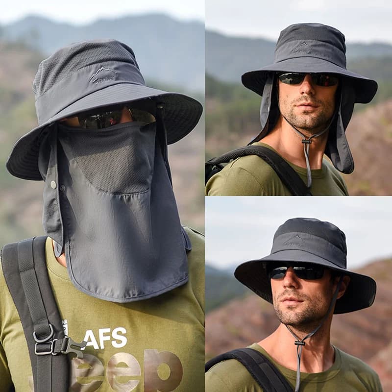 Chapeau de pêcheur, chapeau de soleil pour hommes, chapeau de soleil d'été à séchage rapide pour l'e