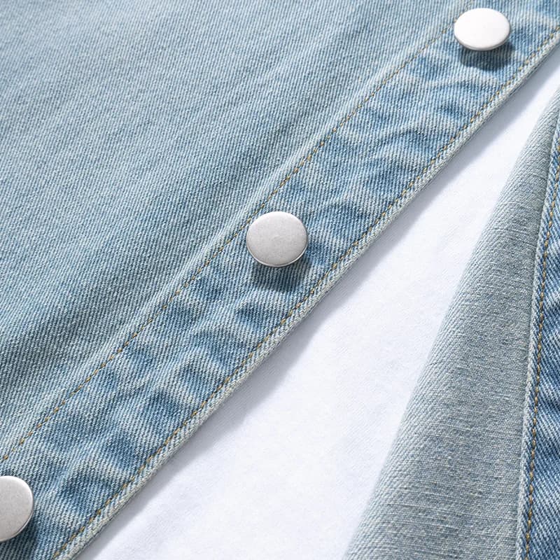 Chemise ample en denim fin et non extensible pour hommes, style américain, polyvalente, Vintage