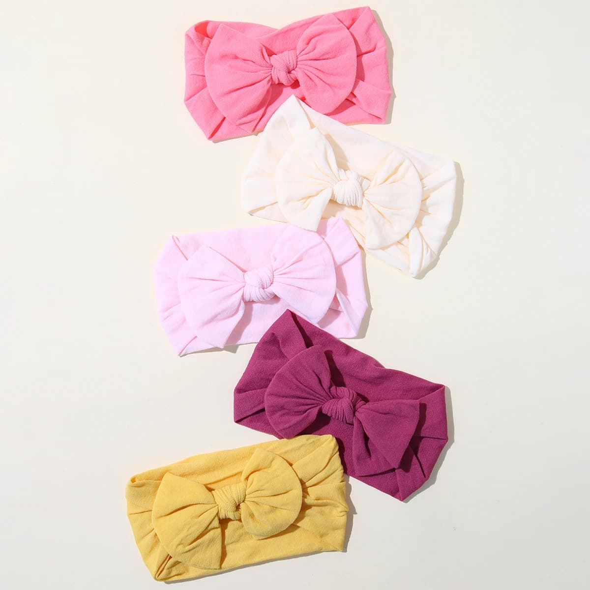 5 pièces mignon arcs bébé bandeau doux élastique bébé fille bandes de cheveux pour nouveau-né infant