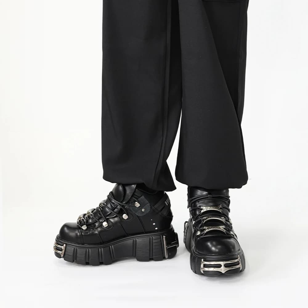 Chaussures à lacets pour femmes, nouveau Style Punk, hauteur du talon de 6CM, chaussures à plateform