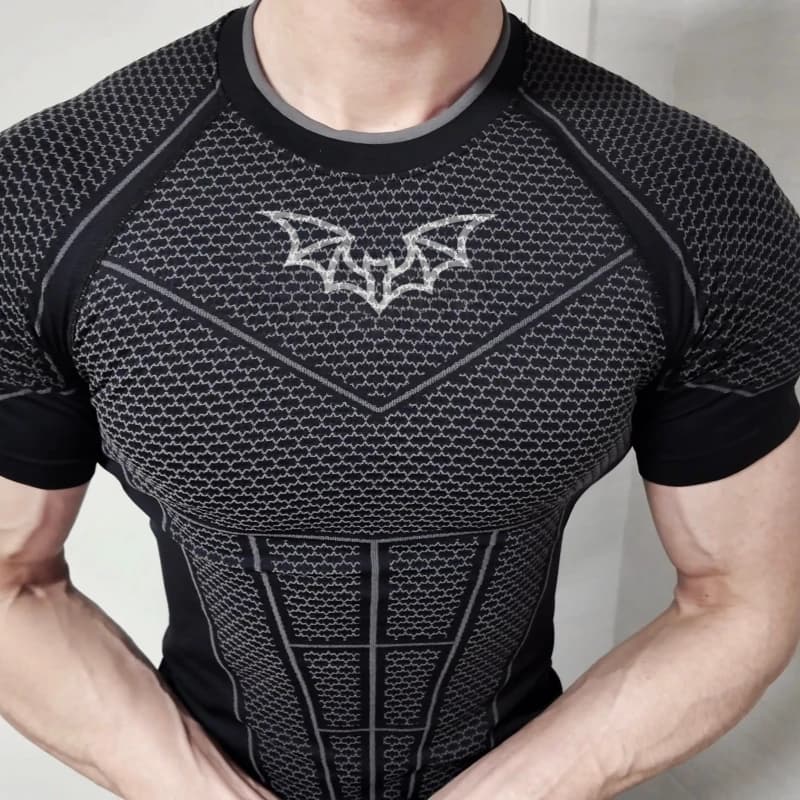 Nouveau T-shirt de compression à manches courtes pour homme, séchage rapide, pour fitness, gym, spor