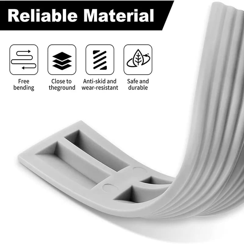 Kit de rampe de porte de seuil antidérapant pour aspirateur Robot intelligent, rampe TPE légère pour