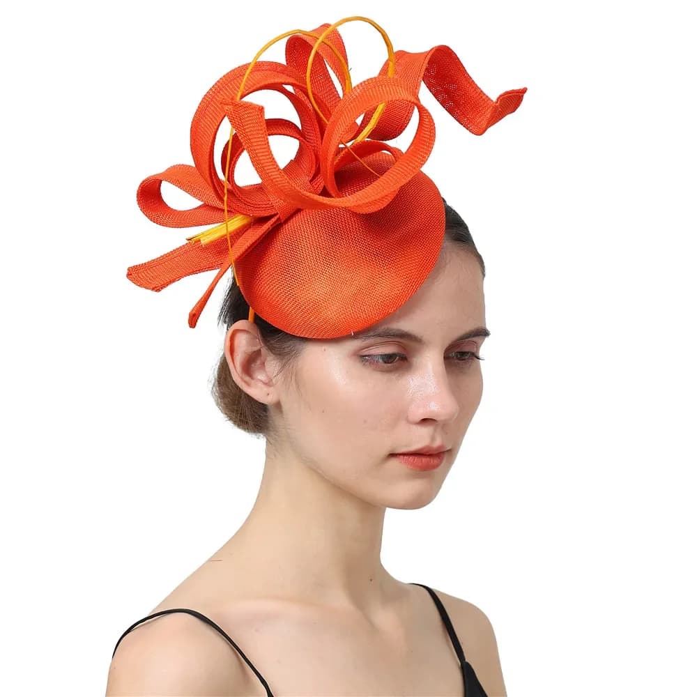 Sinamay-Chapeaux de charme pour dames, accessoires pour cheveux, pinces à cheveux, élégant, fête de 