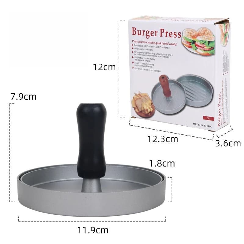 Presse à hamburgers antiadhésive, moule à hamburger en métal pour boeuf, fromage, légumes, fabricati