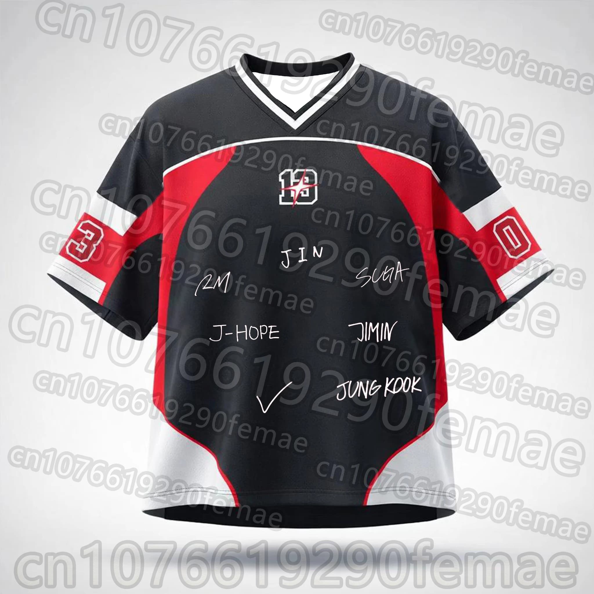 Marchandises KPOP tendance Été 2026 J-HOPE Boy Band # T-shirt 94 style idole coréenne, maillot de sp