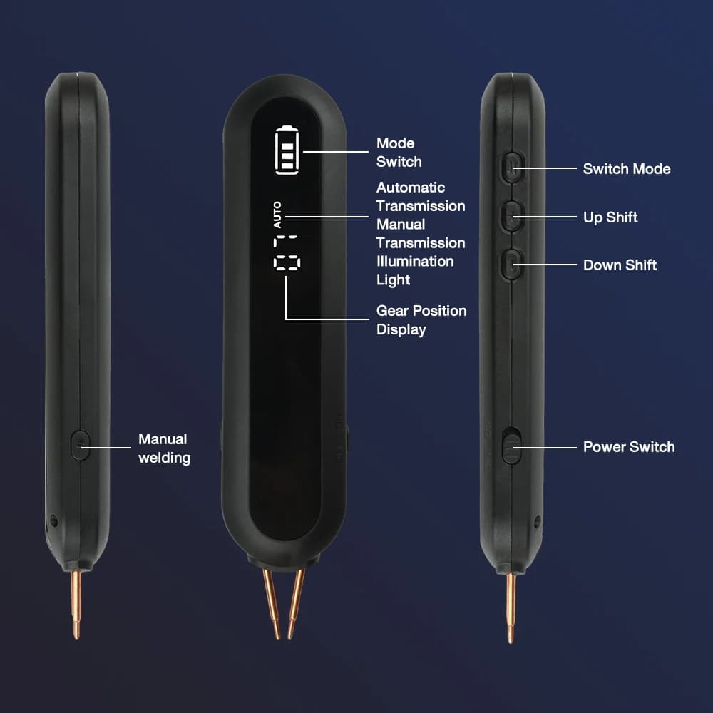 Machine à souder par points portative tout-en-un, 12 vitesses réglables avec lumière LED à 9 niveaux