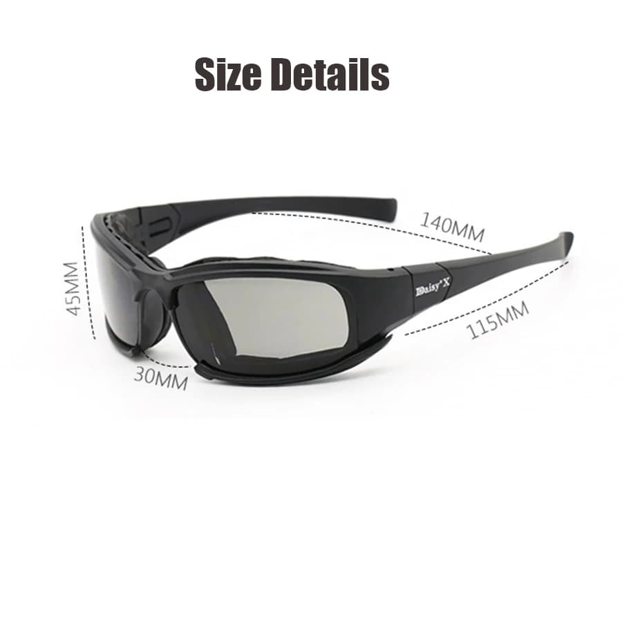Daisy X7 lunettes polarisées tactiques lunettes militaires lunettes de soleil de l'armée avec 4 lent
