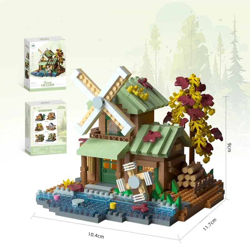 Blocs de construction créatifs avec vue sur la rue, puzzle de maison dans les arbres forestière, mou