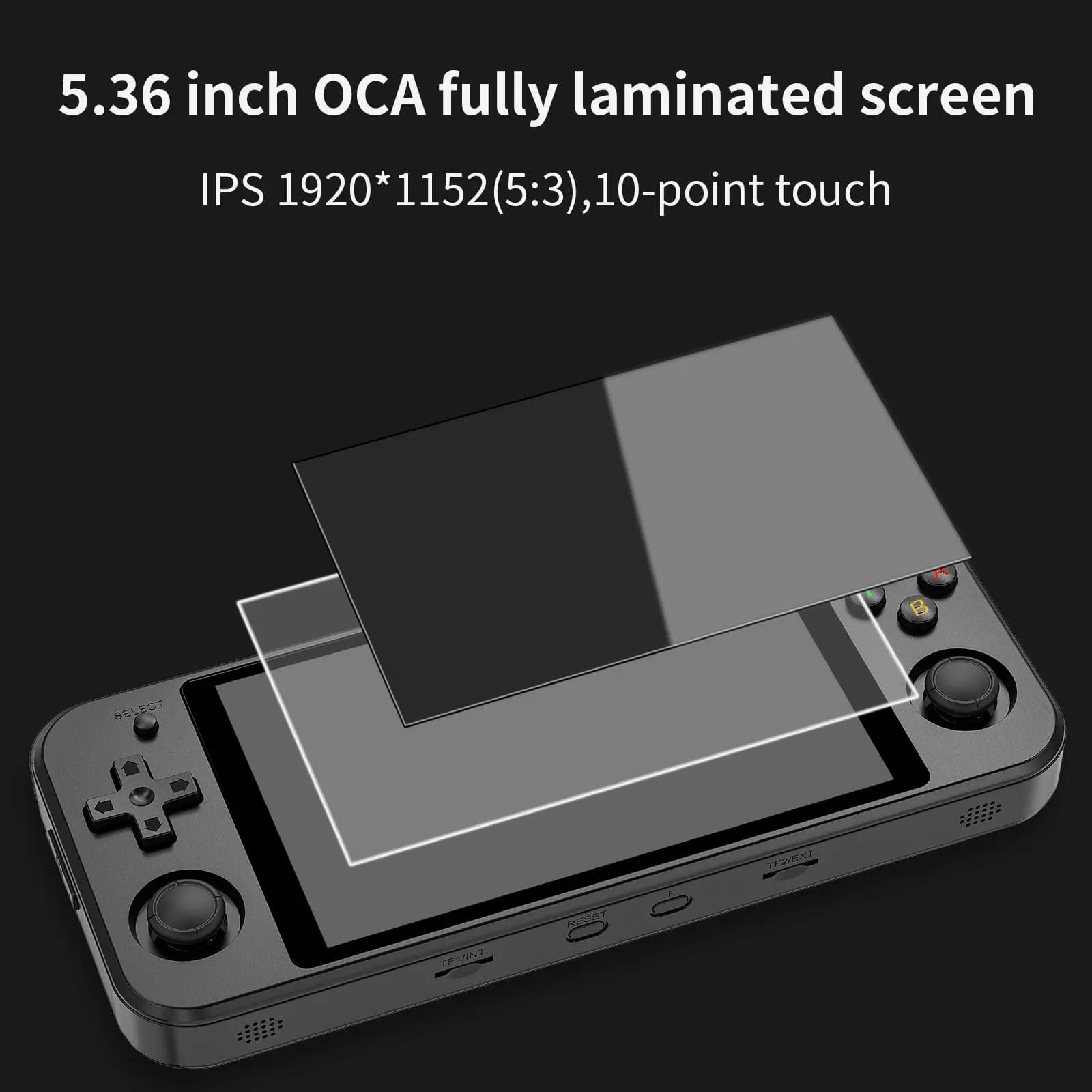 ANBERAlfred-Console de jeu portable RG552, écran tactile IPS 5.36 ", système d'exploitation pour tou