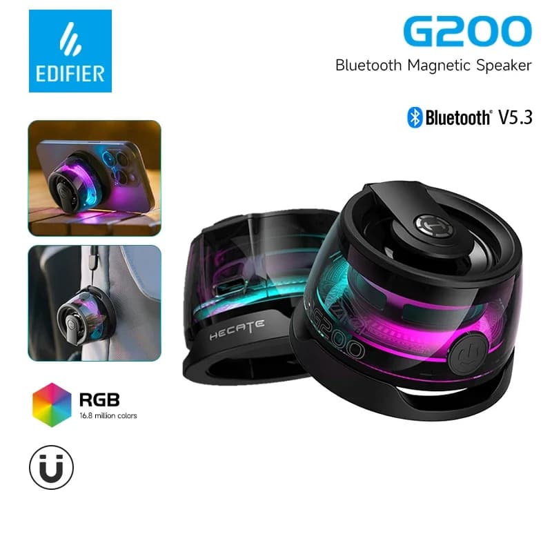 Edifier haut-parleurs Bluetooth portables HECATE G200 magnétique sans fil Bluetooth 5.3 RGB éclairag